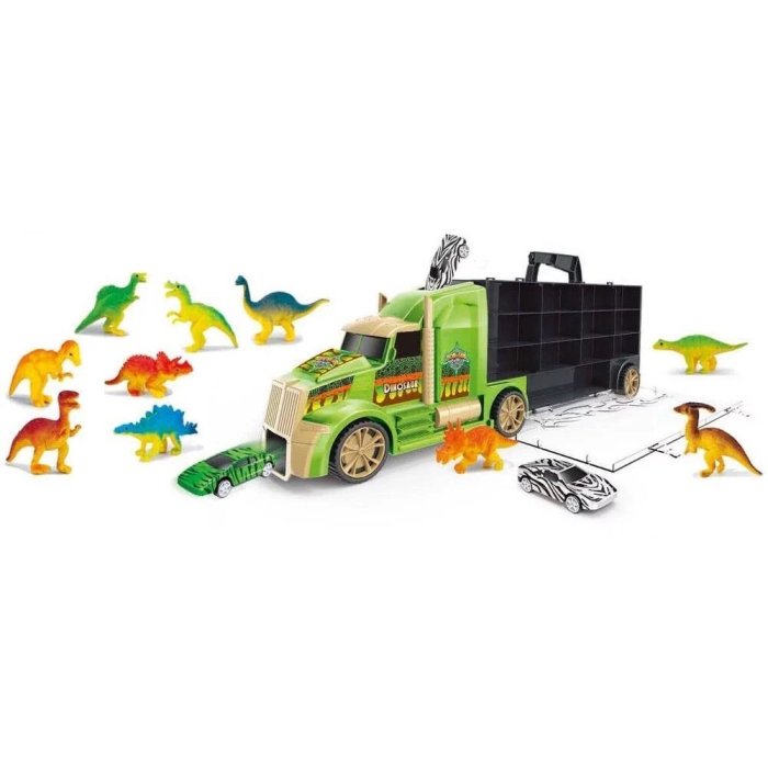 CAMION TRANSPORTEUR DINOSAURES SIDJ 666-13