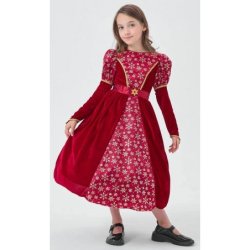 ROBE EN VELOUR ROUGE 3-4 ANS SIDJ COS-7003