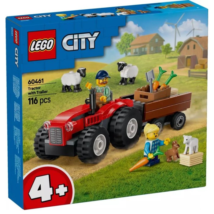 TRACTEUR AGRICOLE ROUGE LEGO 60461