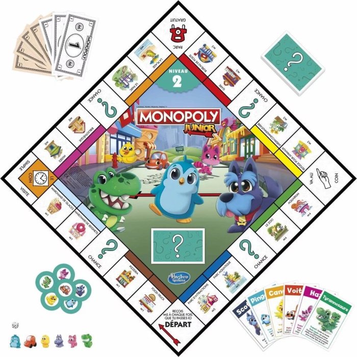 MONOPOLY JUNIOR 2 GAMES IN 1 HASBRO F85621011
