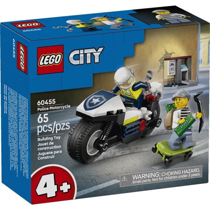 LA COURSE POURSUITE EN MOTO DE POLICE LEGO 60455