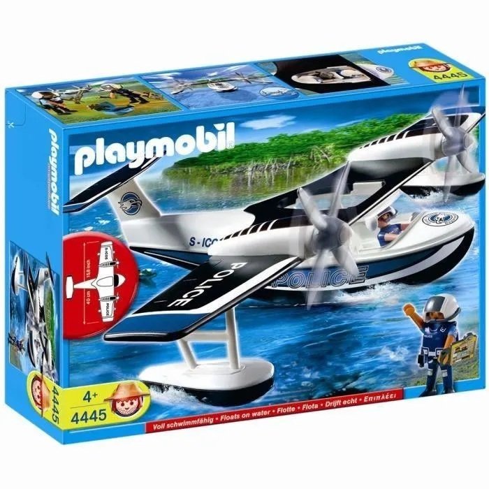 POLICIES ET HYDRAVION PLAYMOBIL 4445