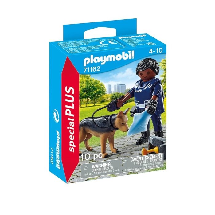 POLICIER AVEC CHIEN DE DETECTION PLAYMOBIL 71162