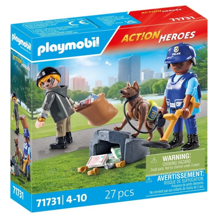 POLICIER CHIEN DE RECHERCHE PLAYMOBIL 71731
