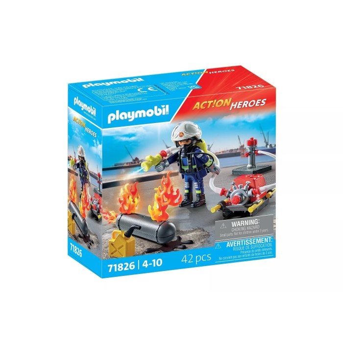 POMPIUER AVEC POMPE A EAU PLAYMOBIL 71826
