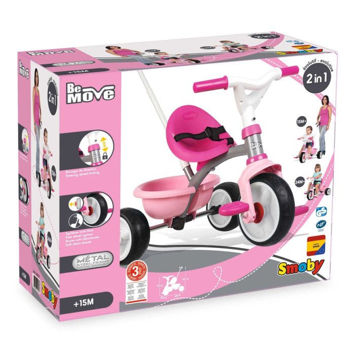 TRICYCLE BE MOVE ROSE SMOBY 740327