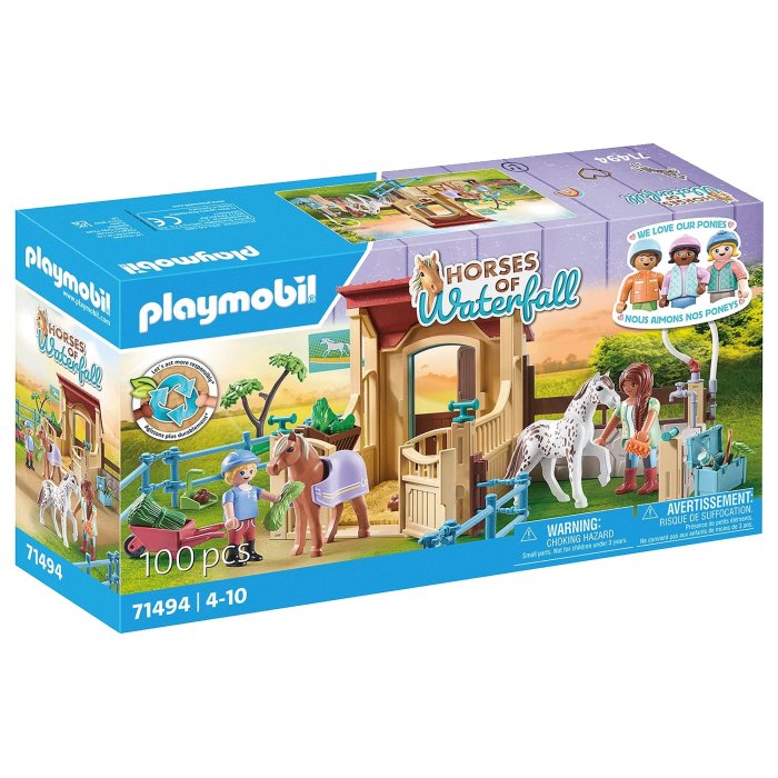 CAVALIERE AVEC BOX ET PONEYS PLAYMOBIL 71494