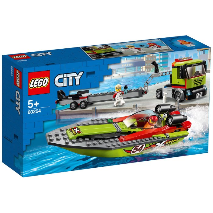 LE TRANSPORT DU BATEAU DE COURSE LEGO 60254