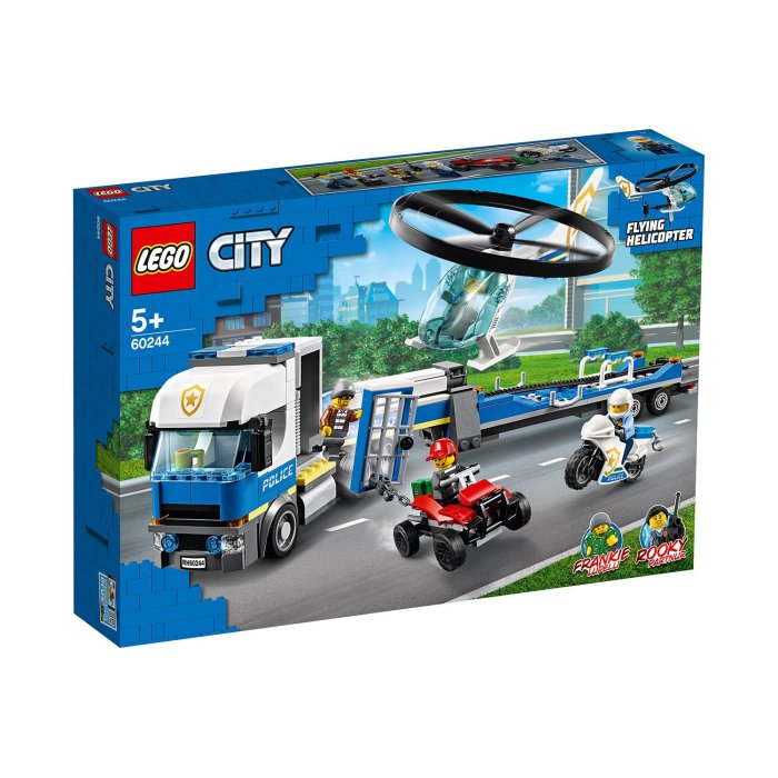 LE TRANSPORT DE L HELICOPTERE POLICE LEGO 60244