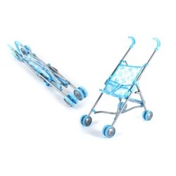 POUSSETTE CANNE TISSU BLEU...