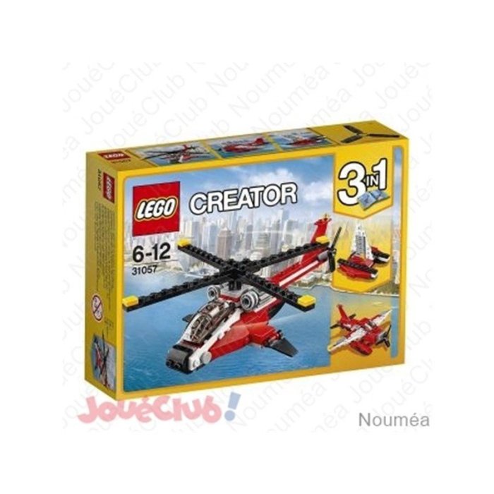 L HELICOPTERE ROUGE LEGO 31057