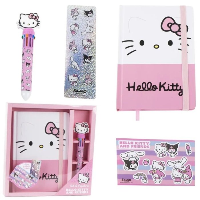 AGENDA AUTOCOLLANT ET STYLO HELLO KITTY SIDJ
