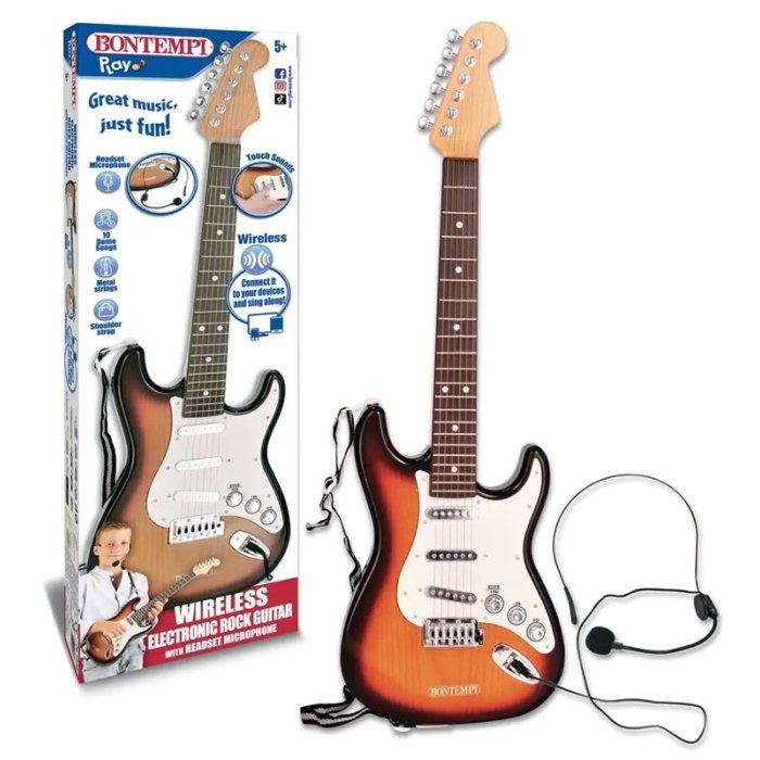 GUITARE ROCK ELECTRONIQUE SANS FILE AVEC MICRO