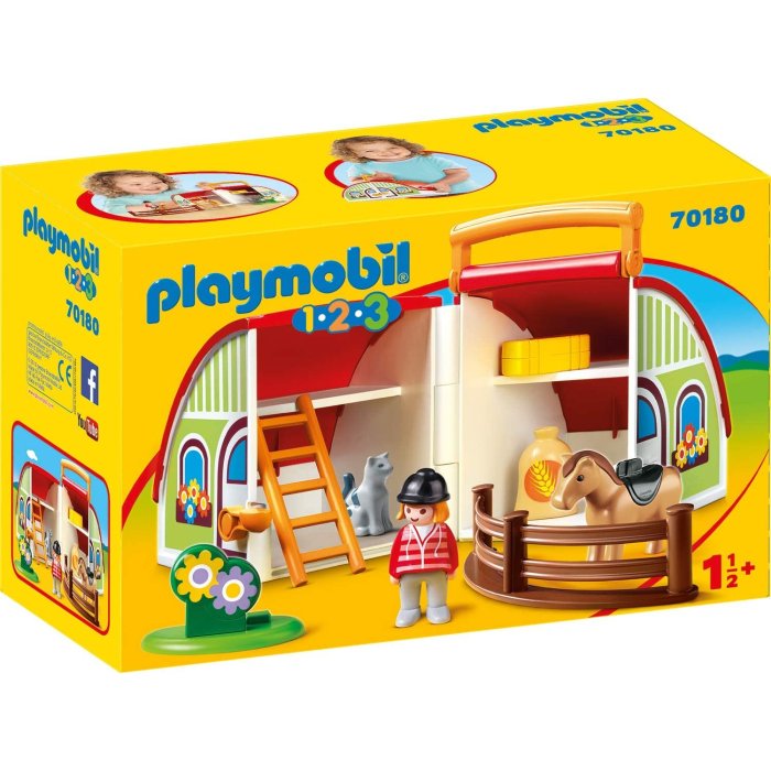 CENTRE EQUESTRE TRANSPORTABLE PLAYMOBIL 70180