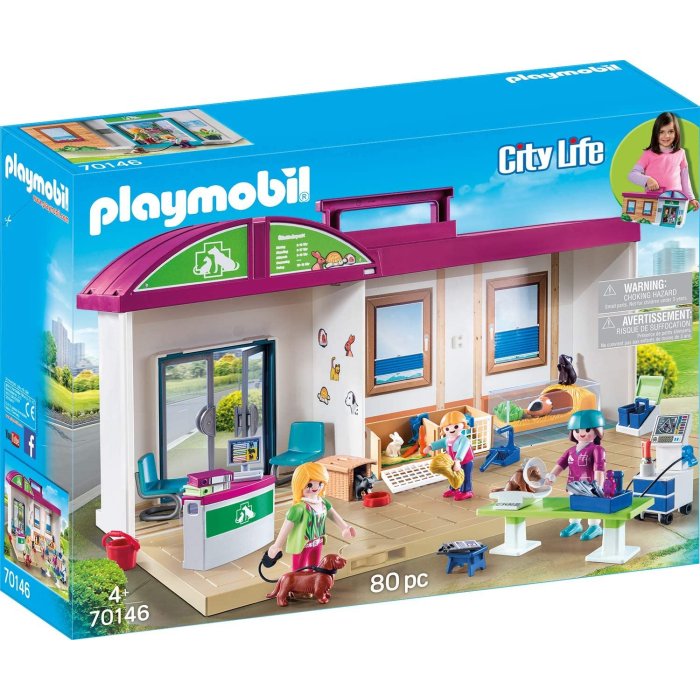 CLINIQUE VETERINAIRE TRANSPORTABLE PLAYMOBIL 70146