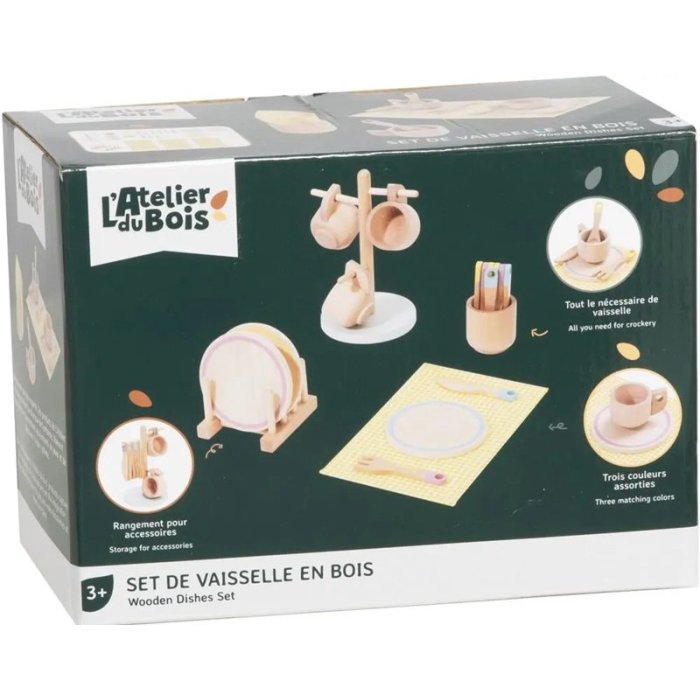 SET DE VAISELLE EN BOIS SIDJ TP304