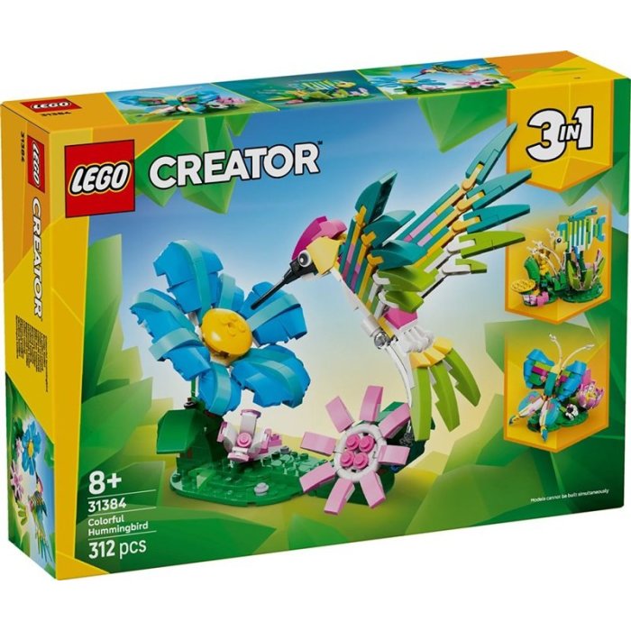 ANIMAUX SAUVAGES LE COLIBRI COLORE LEGO 31384