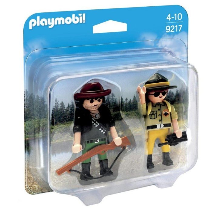 DUO GARDE FORESTIER ET BRACONNIER PLAYMOBIL 9217