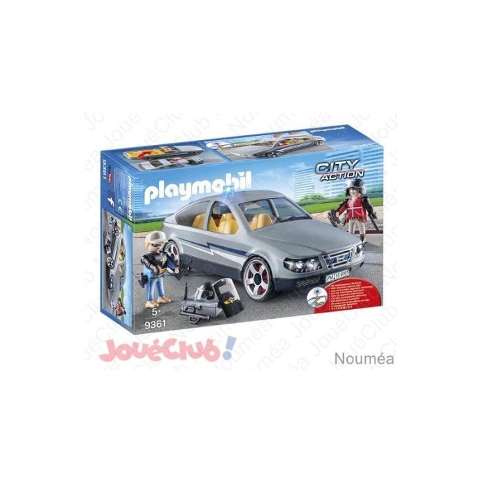 VOITURE BANALISEE AVEC POLICIERS PLAYMOBIL 9361