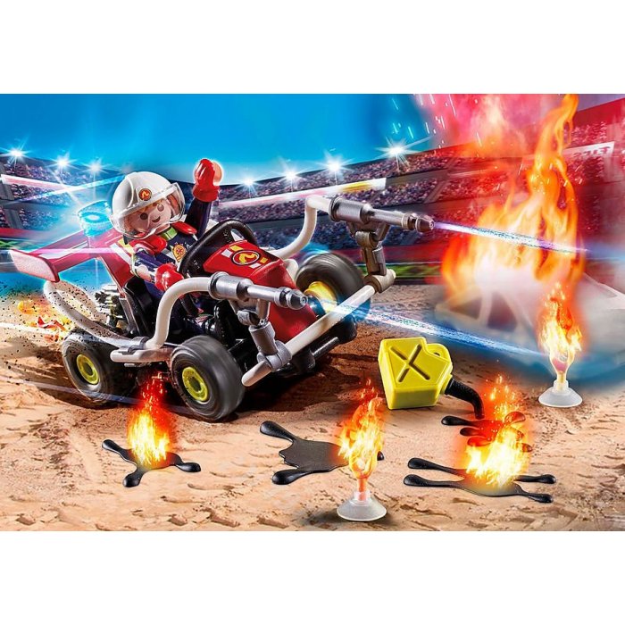 STUNTSHOW VEHICULE ET POMPIER PLAYMOBIL 70554