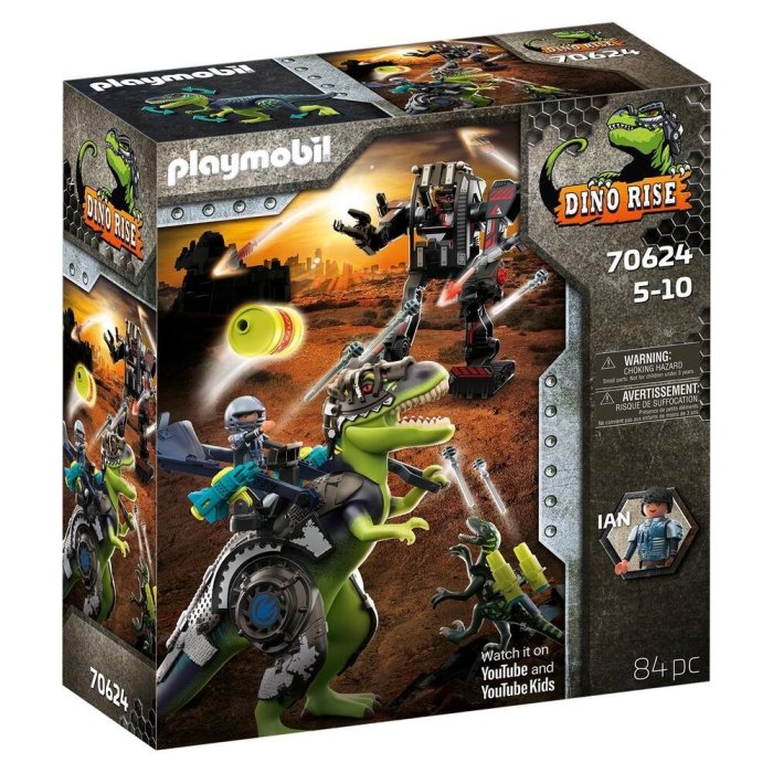 TYRANNOSAURE ET ROBOT GEANT PLAYMOBIL 70624