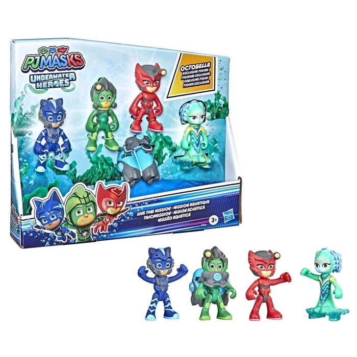 PJM PYJAMASK PACK DE FIG MISSION AQUATIQUE HASBRO