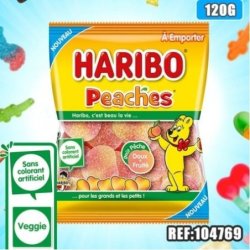 SACHET HARIBO PEACHES 120GR