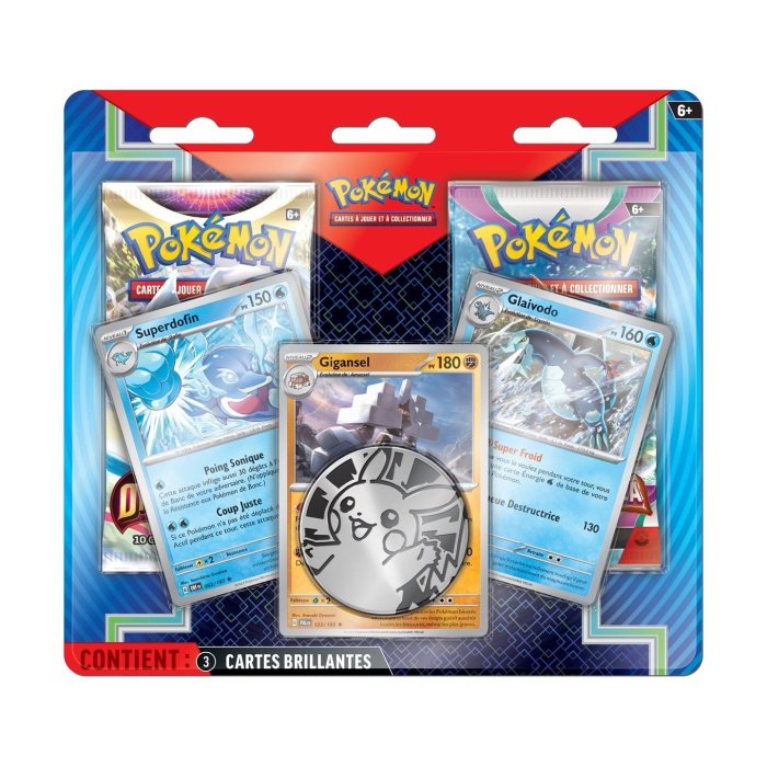 POKEMON PACK 2 BOOSTER AVEC 3C AVRIL ASMODEE