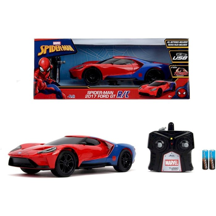 MARVEL SPIDERMAN RC 1/16 FORD GT SMOBY 253226002