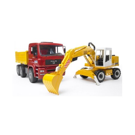 CAMION BENNE MAN AVEC PELL...