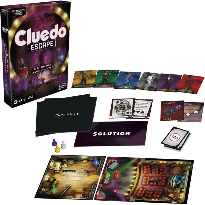 CLUEDO ESCPAE LE CLUB DES ILLUS HASBRO F88171010