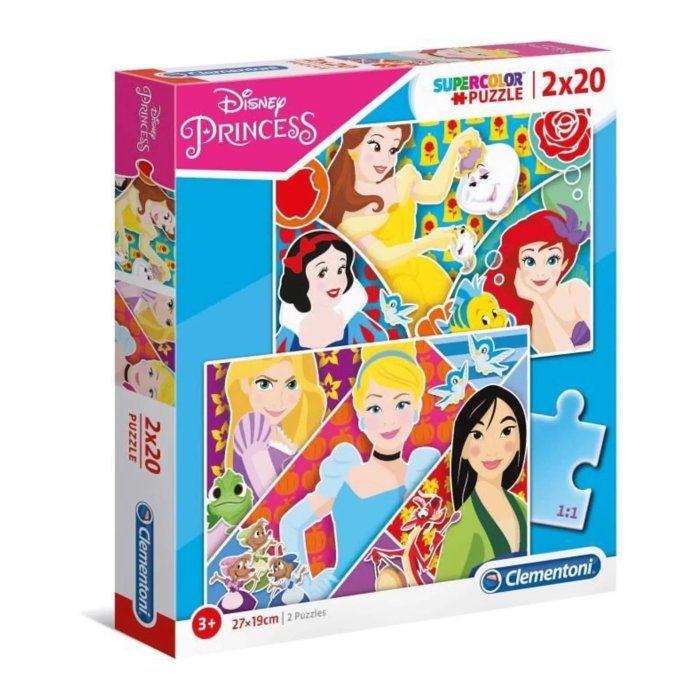 PUZZLE 2X20 PCS PRINCESS CLEMENTONI 24766