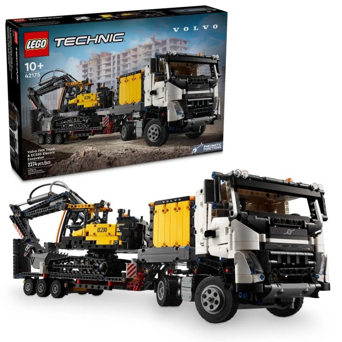 CAMION VOLVO FMX ET PELLETEUSE LEGO 42175