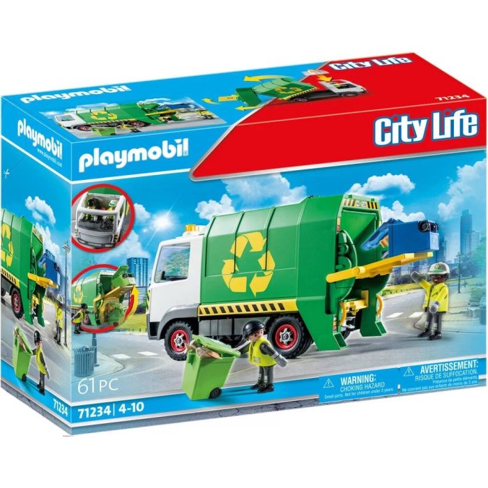 CAMION BENNE A ORDURE MENAGERE PLAYMOBIL 71234