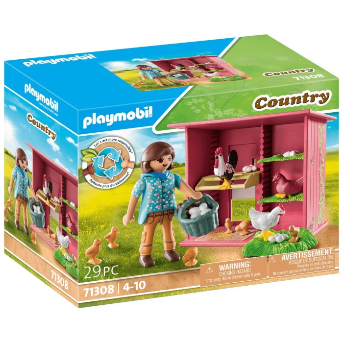 AGRICULTRICE ET POULAILLER PLAYMOBIL 71308