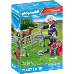 POMPIER AVEC FAON PLAYMOBIL...