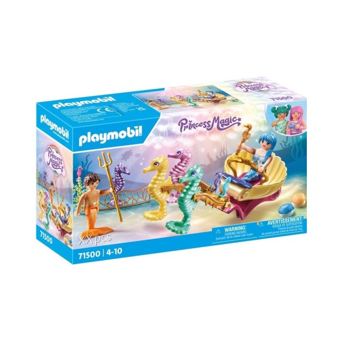 CALECHE AVEC SIRENE ET HIPPOCAMPES PLAYMOBIL