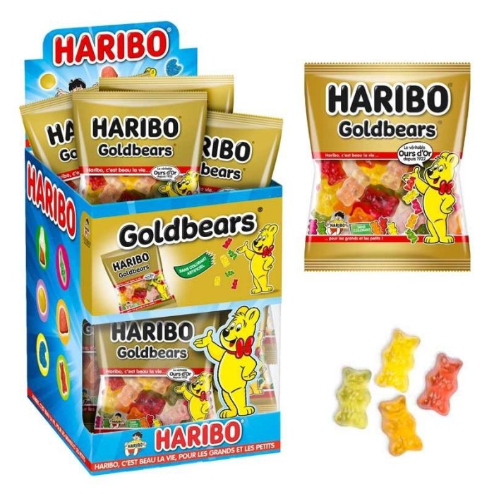 HARIBO GOLDBEARS 40GR MERCIER 72205