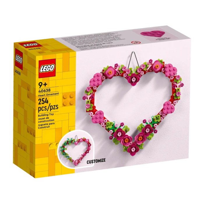 DECORATION EN FORME DE COEUR LEGO 40638