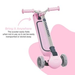 YVOLUTION TROTTINETTE AIR ROSE 3 ROUE LUMINEUSE