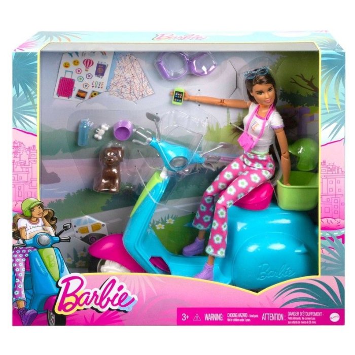 BARBIE ET SON SCOOTER VACANCE SIDJ HGM55