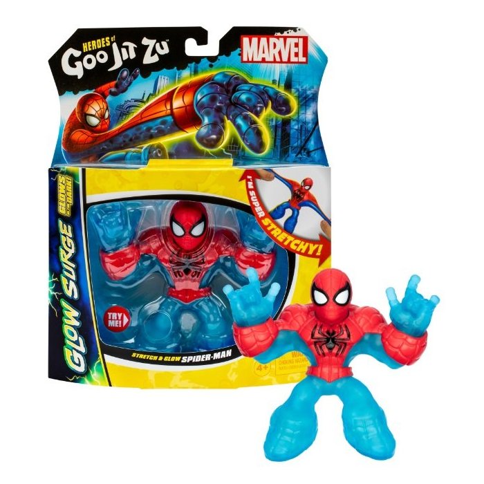 GOO JIT ZU SPIDERMAN GLOW SURGE 11CM MOOSE 42713