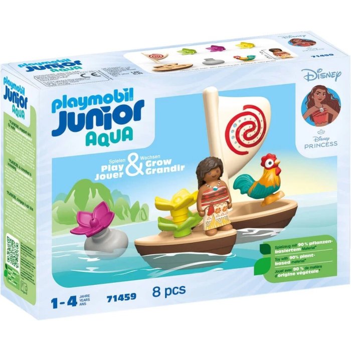 JUNIOR DISNEY VAIANA ET BATEAU A VOILE PLAYMOBIL